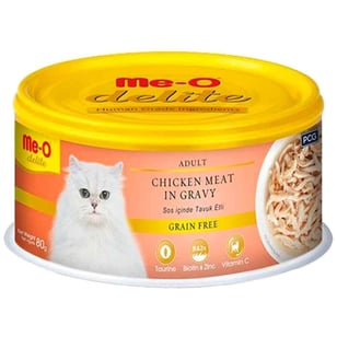 Me-O Delite Tavuk Etli Tahılsız Kedi Konservesi 80 gr
