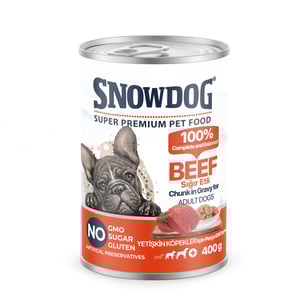 Snow Dog Premium Parça Etli Sığırlı Köpek Konservesi 400 G