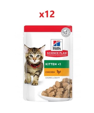 Hills Kitten Tavuklu Pouch Yavru Kedi Konservesi 85 gr x 12 Adet