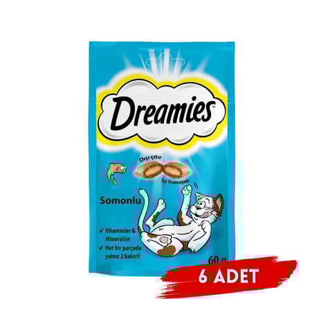 Dreamies Somonlu Kedi Ödülü 6 x 60 Gr