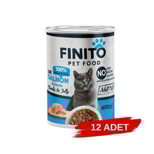 Finito Parça Etli Somonlu Kedi Konservesi 400 G x 12 Adet