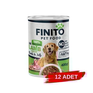 Finito Parça Etli Kuzulu Köpek Konservesi 400 G x 12 Adet