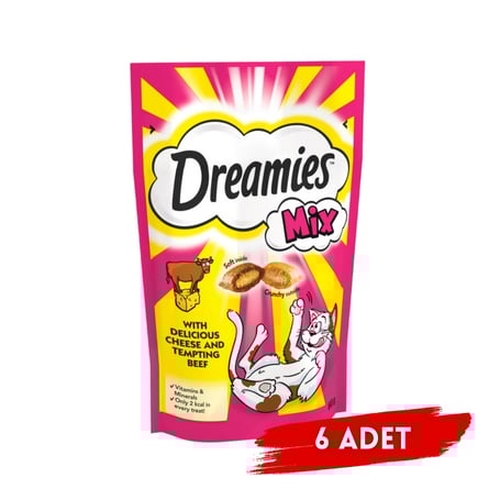 Dreamies Sığır Etli Peynirli Kedi Ödülü 6x60gr