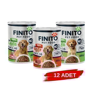 Finito Parça Etli Karışık Köpek Konservesi 400 G x 12 Adet
