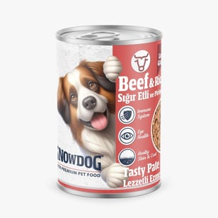 Snow Dog Premium Kıyılmış Sığır Etli Köpek Konservesi 400 G