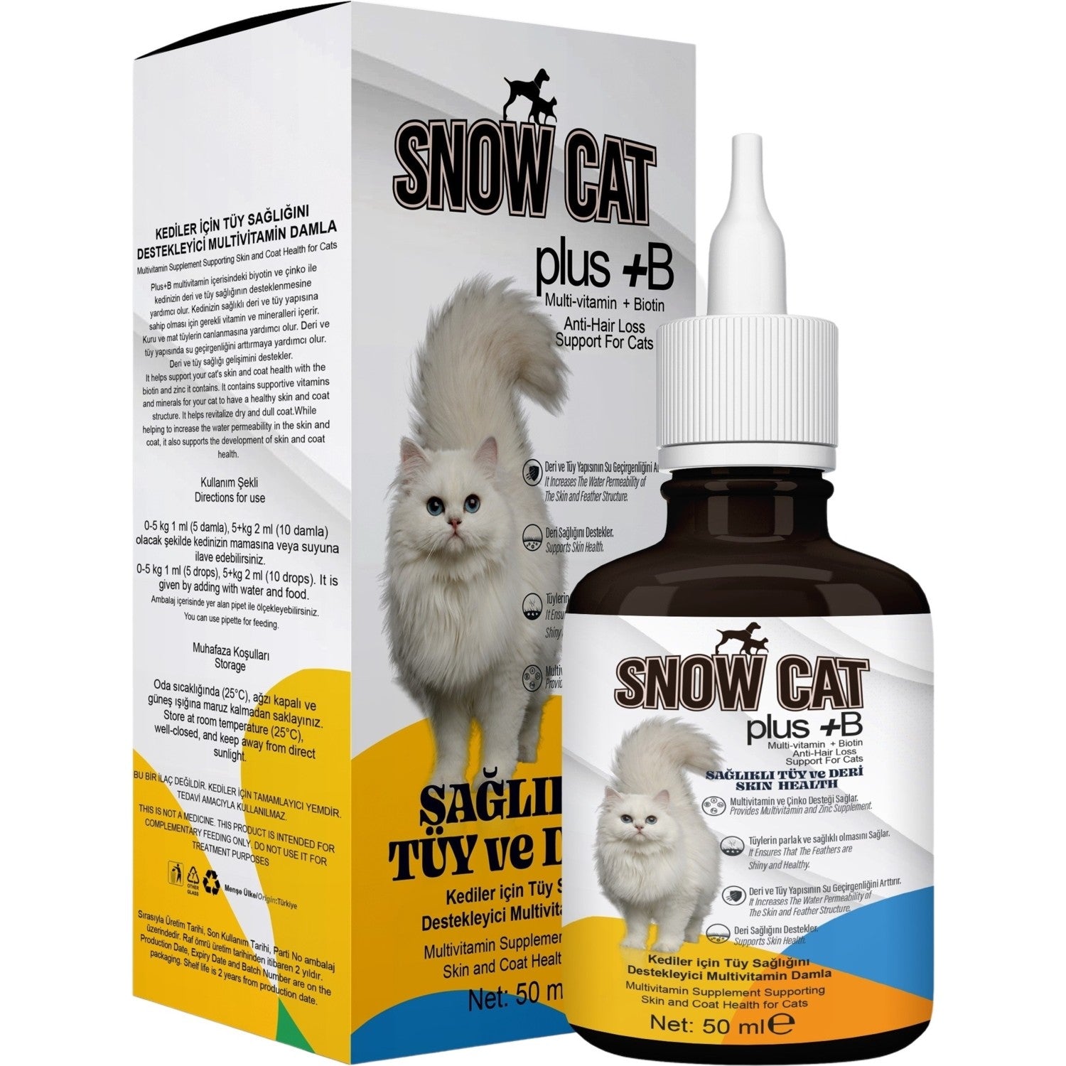 Snow Cat Tüy ve Deri Bakımı Multivitamin-Biotin 50 ml