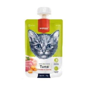 Wanpy Ton Balıklı Tavuklu ve Havuçlu Sıvı Kedi Ödülü 90 Gr