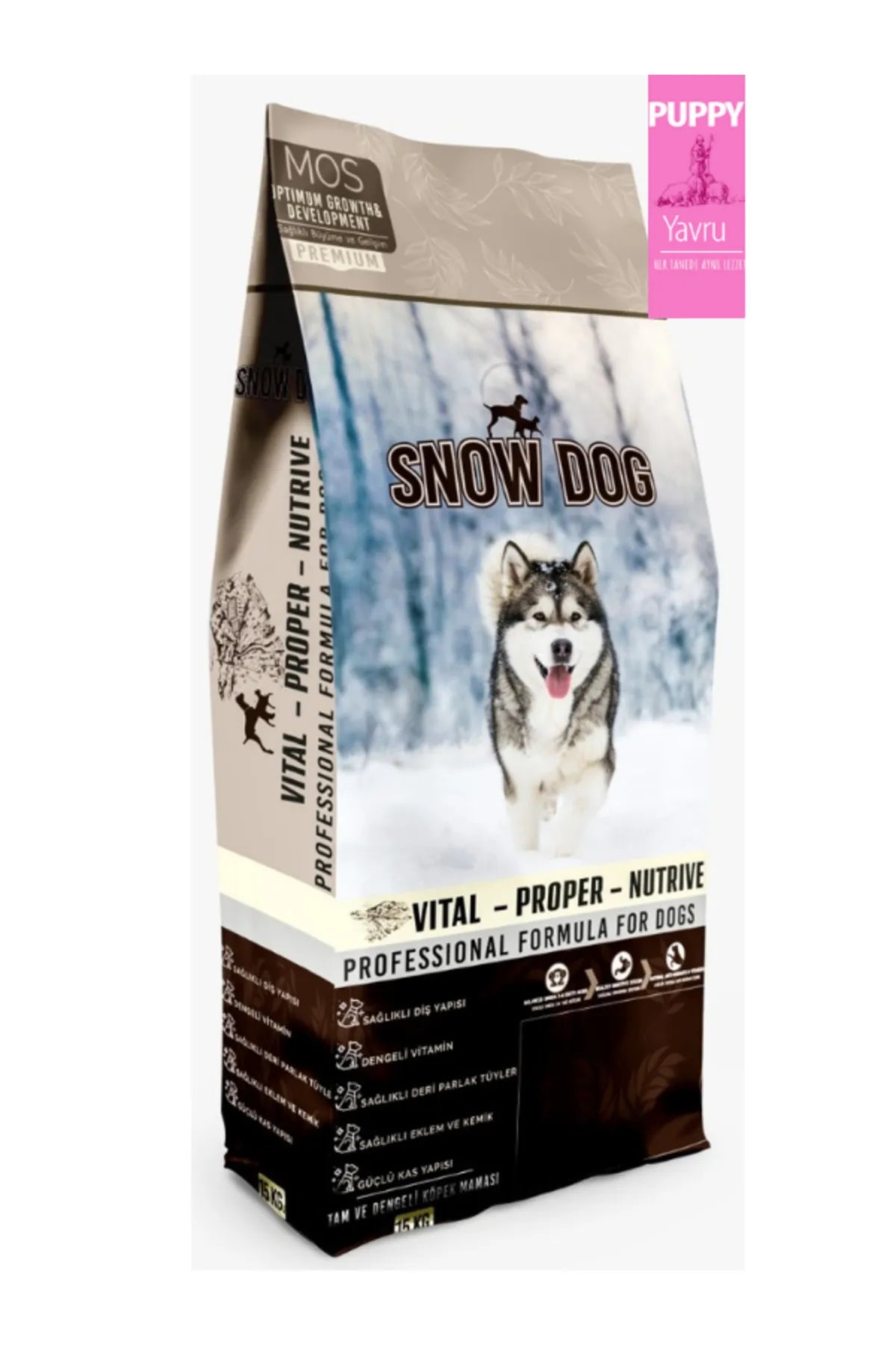 Snow Dog Kuzu Etli Yavru Köpek Maması 15 kg