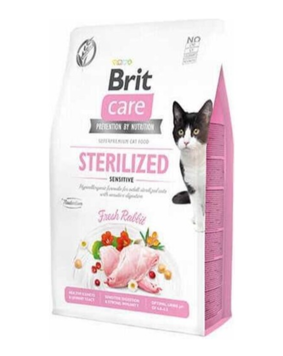 Brit Care Hipoalerjenik Sterilized Sensitive Tavşanlı Tahılsız Kısırlaştırımış Kedi Maması 7 Kg