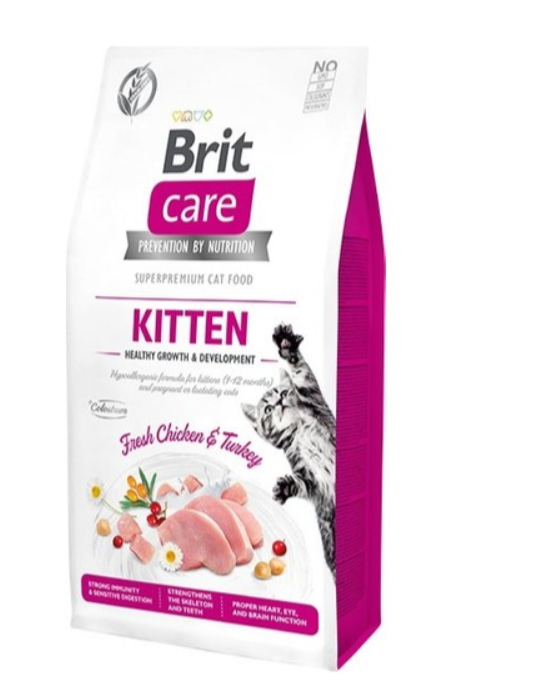 Brit Care Tahılsız Healthy Growth Tavuk Hindili Yavru Kedi Maması 7kg