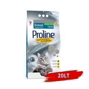 Proline Aktif Karbonlu Topaklanan Bentonit Kedi Kumu 20LT