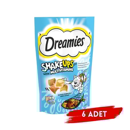 Dreamies Shake Ups Seafood Kedi Ödülü 6x55gr