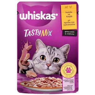 Whiskas Tasty Mix Kuzulu ve Hindili Kedi Pouch 85gr