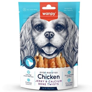 Wanpy Kalsiyumlu Gerçek Tavuk Sargı Köpek Ödülü 100 gr