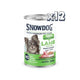 Snow Dog Premium Parça Etli Kuzulu Köpek Konservesi 12 Adet*400 G