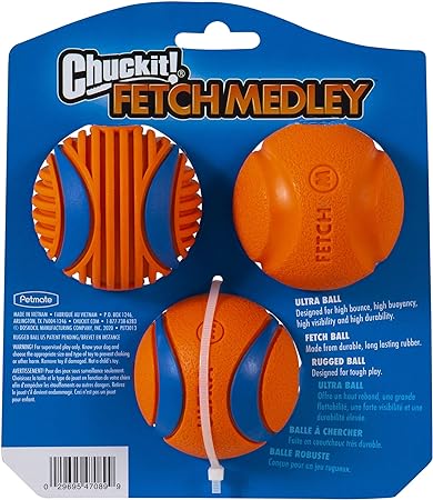 Chuckit Chuckit! Fetch Medley 3'lü Köpek Oyun Topu Seti