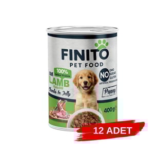 Finito Parça Etli Yavru Kuzulu Köpek Konservesi 400 G x 12 Adet