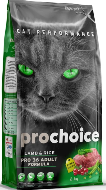 Prochoice Pro 36 Kuzu Ve Pirinçli Yetişkin Kedi Kuru Mama 2Kg