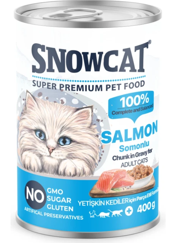 Snow Cat Premium Parça Etli Balıklı Kedi Konservesi 12 ADET*400 G