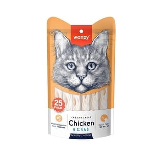 Wanpy Tavuklu ve Yengeçli Krema Kedi Ödülü 25x14gr