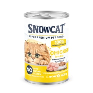 Snow Cat Premium Parça Etli Tavuklu Kedi Konservesi 400 G