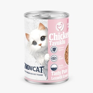Snow Cat Premium Kıyılmış Tavuk Etli Yavru Kedi Konservesi 400 G