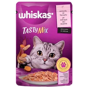 Whiskas Tasty Mix Somon-Havuç Kedi Pouch 85gr