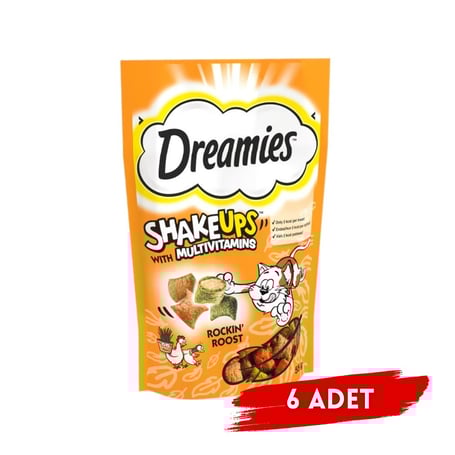 Dreamies Shake Ups Rockin Rooster Kedi Ödülü 6x55gr